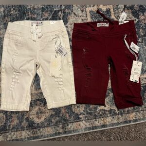 2 pair Kid’s Distressed Stretch Bermuda Shorts